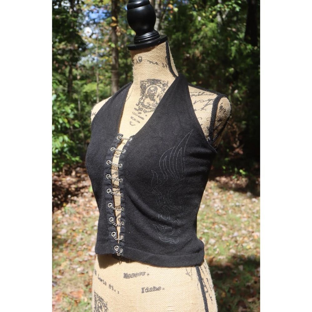 Women's Y2K Halter Sexy Harley-Davidson Chain Goth Grunge Small